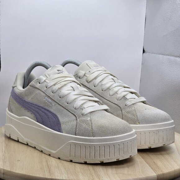 Women's Size 9.5 - Puma WMNS Karmen 2 Platform Nu Warm White Grey 406592-02 - Picture 5 of 9